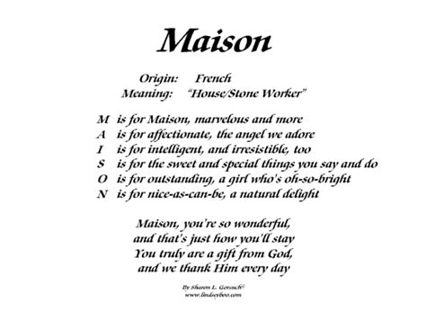 maison bedeutung|maison meaning in english.